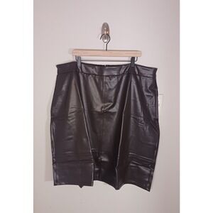 NYDJ Faux Leather Dark Academia Career A-Line Women's Skirt Size 22W NWT